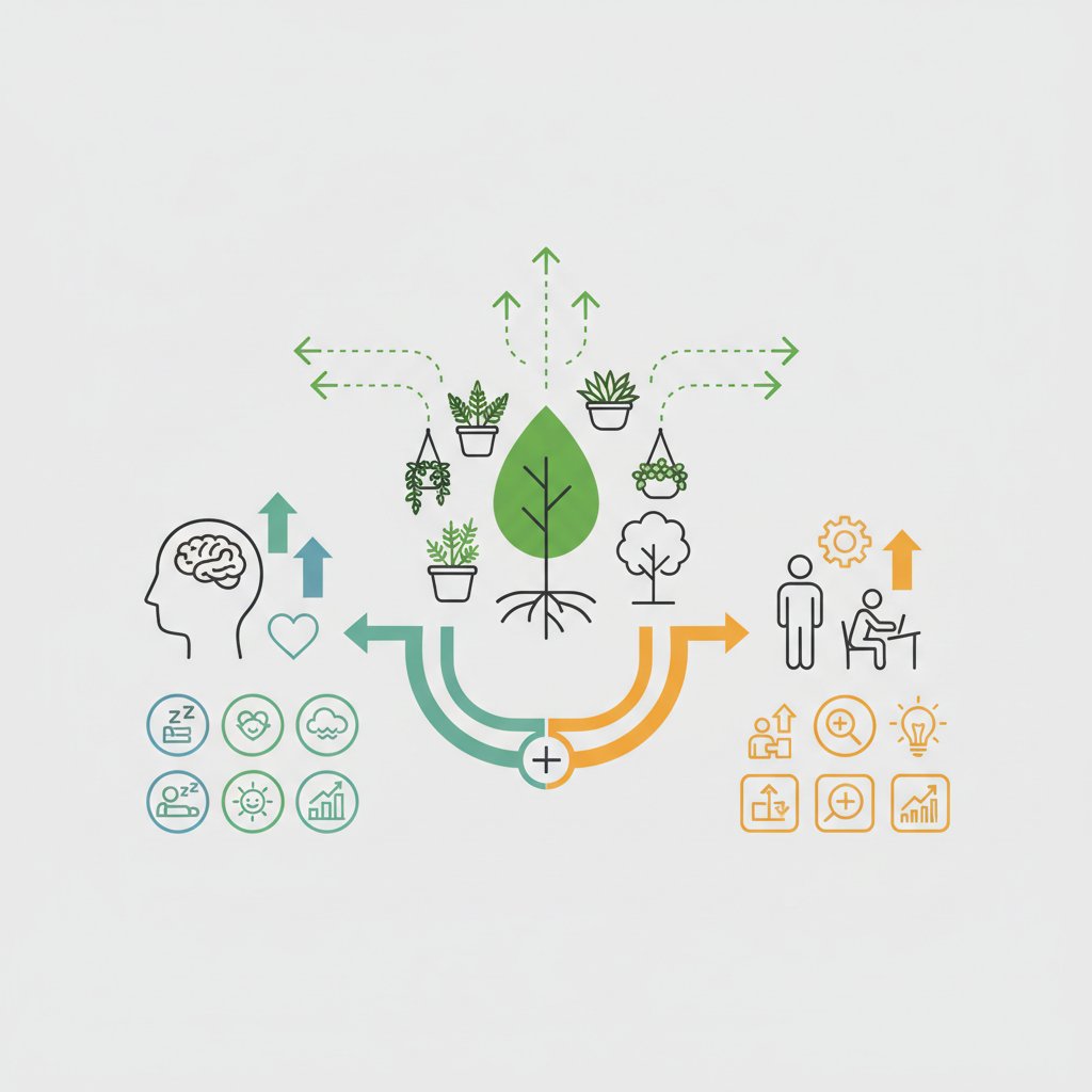 Биофильный дизайн: как большое количество растений влияет на ваше здоровье и производительность