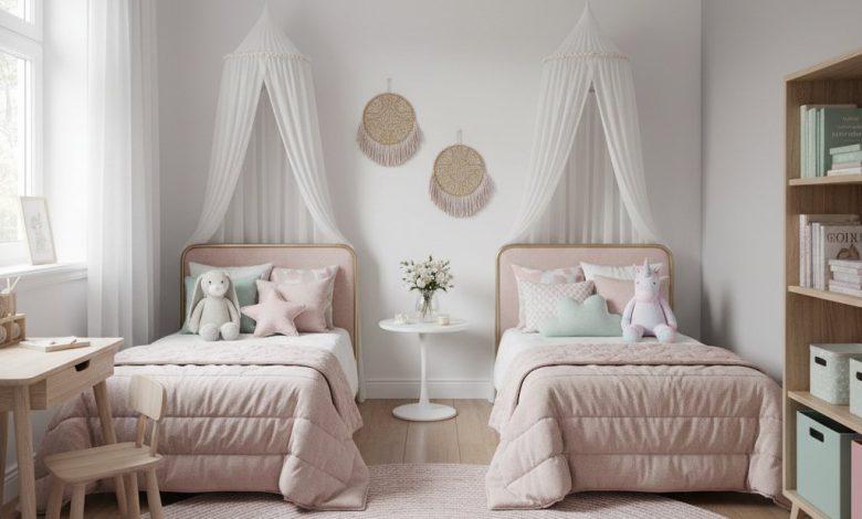 дизайн детской комнаты для двух девочек