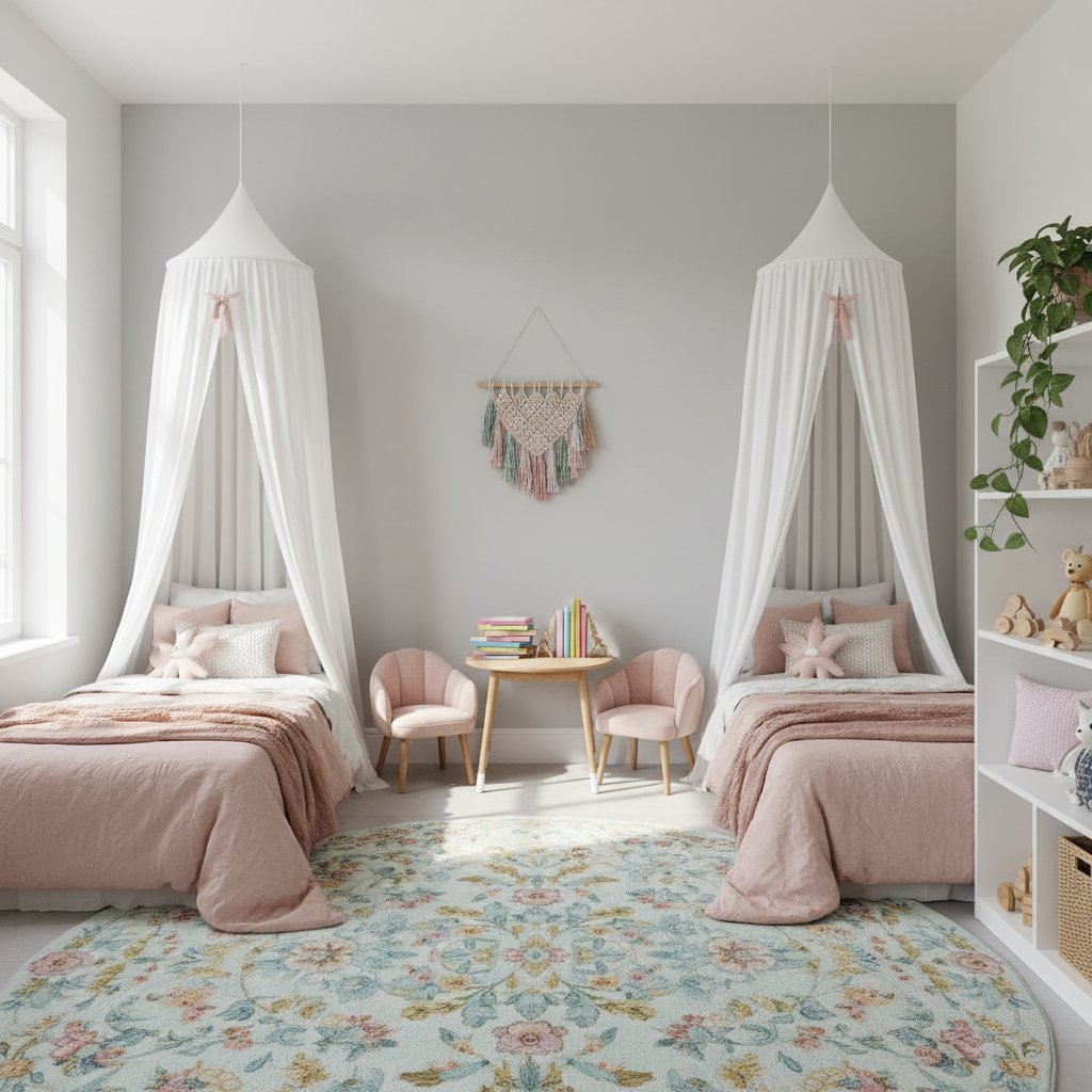 дизайн детской комнаты для двух девочек