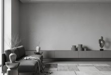 дизайн комнаты в серых тонах