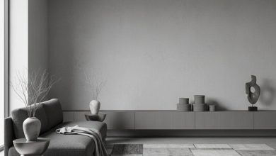 дизайн кімнати в сірих тонах