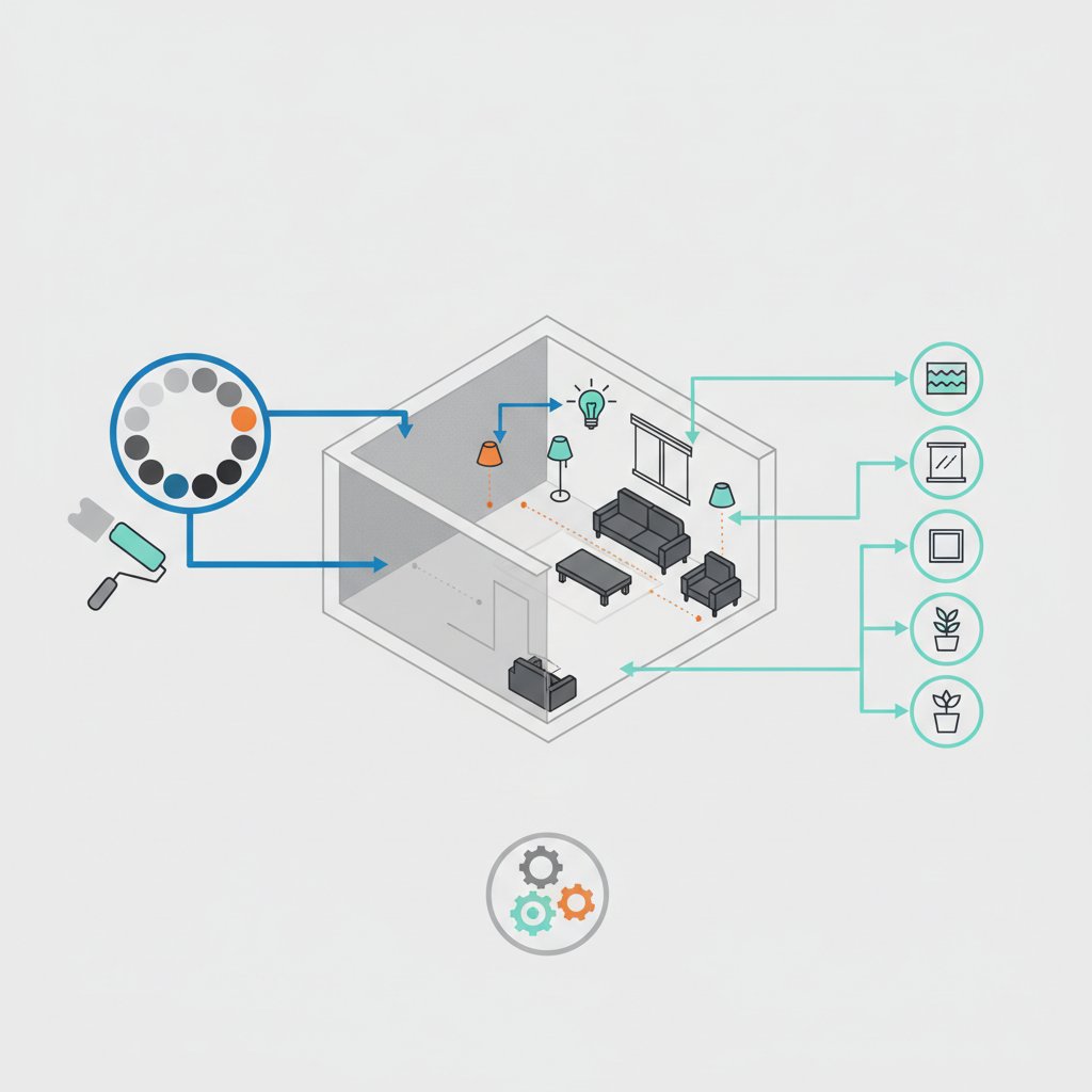 дизайн кімнати в сірих тонах