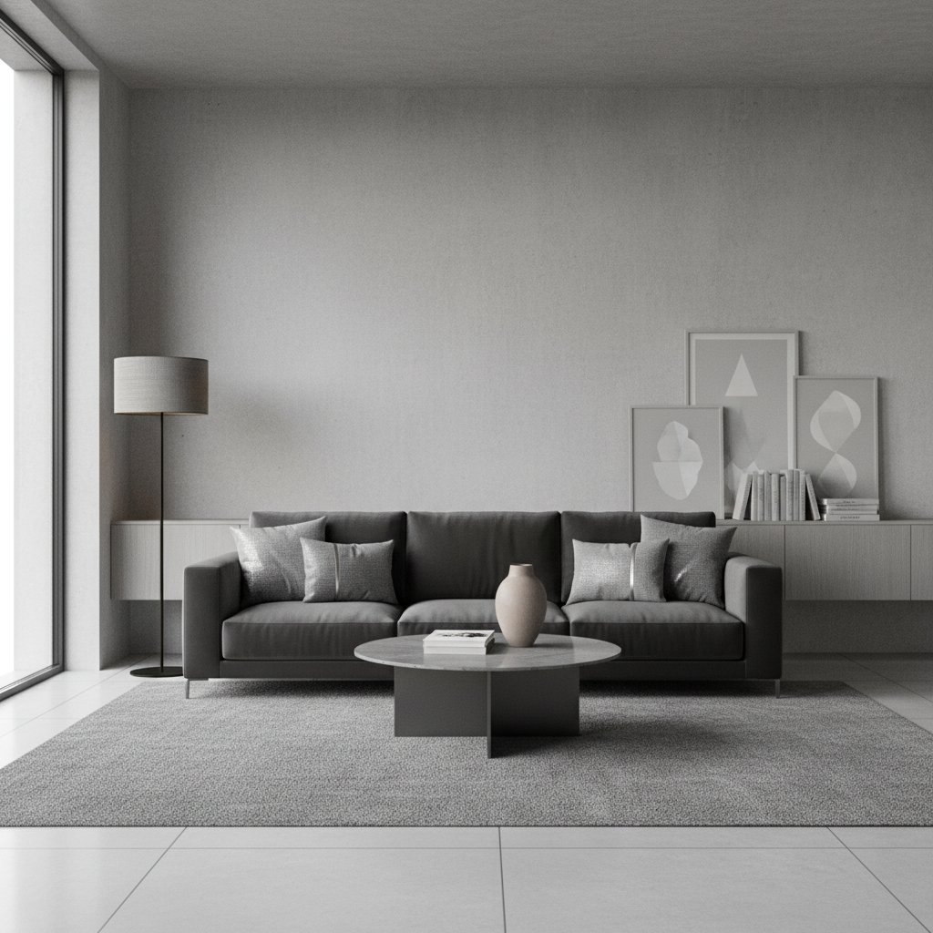 дизайн кімнати в сірих тонах