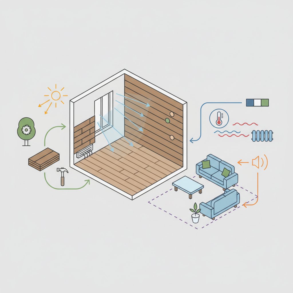 дизайн кімнати з дерев яної вагонки