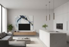 дизайн кухні вітальні в сучасному стилі