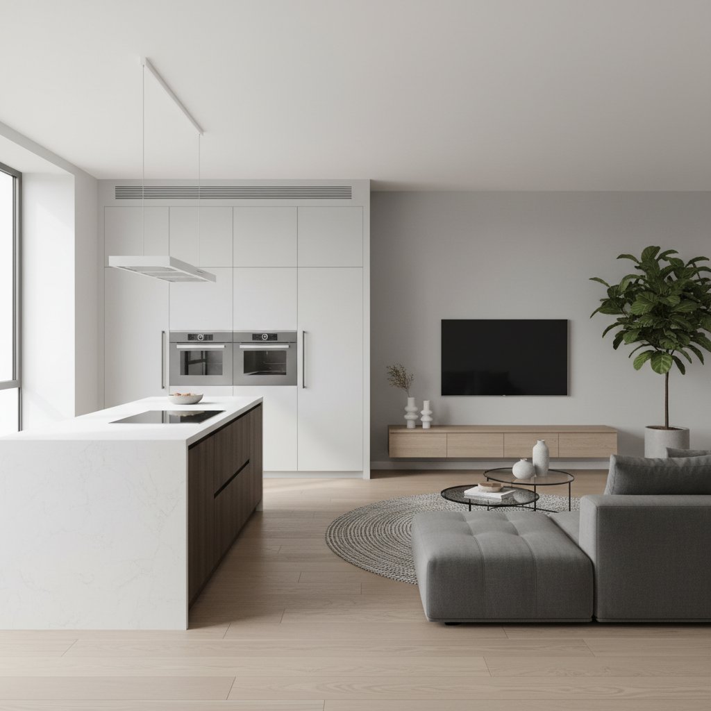 дизайн кухні вітальні в сучасному стилі