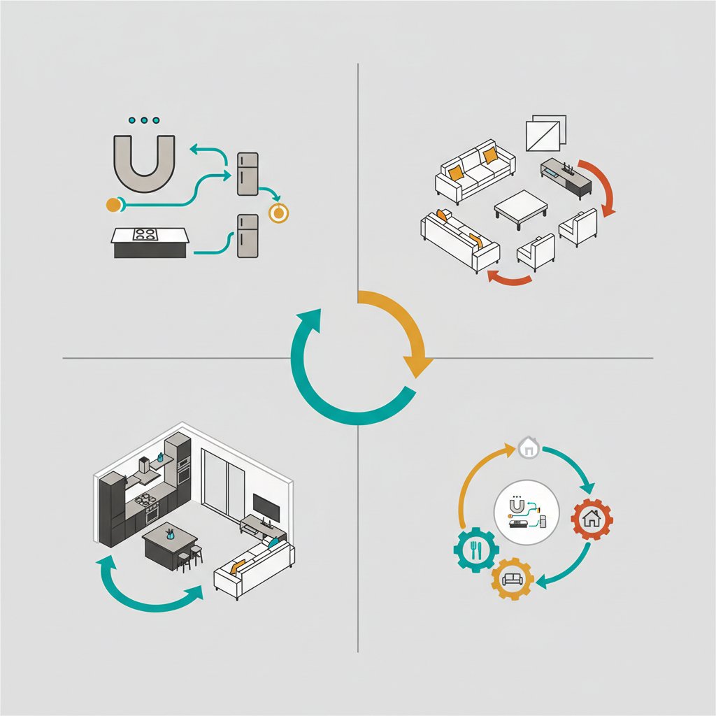 дизайн кухні вітальні в сучасному стилі