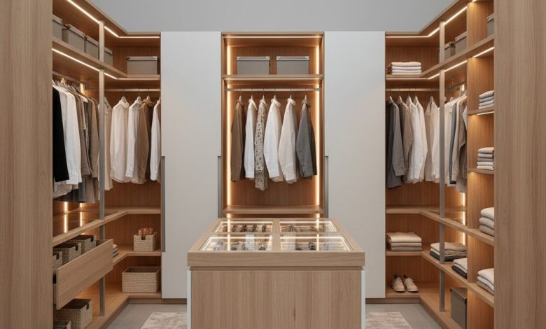 гардеробные комнаты дизайн