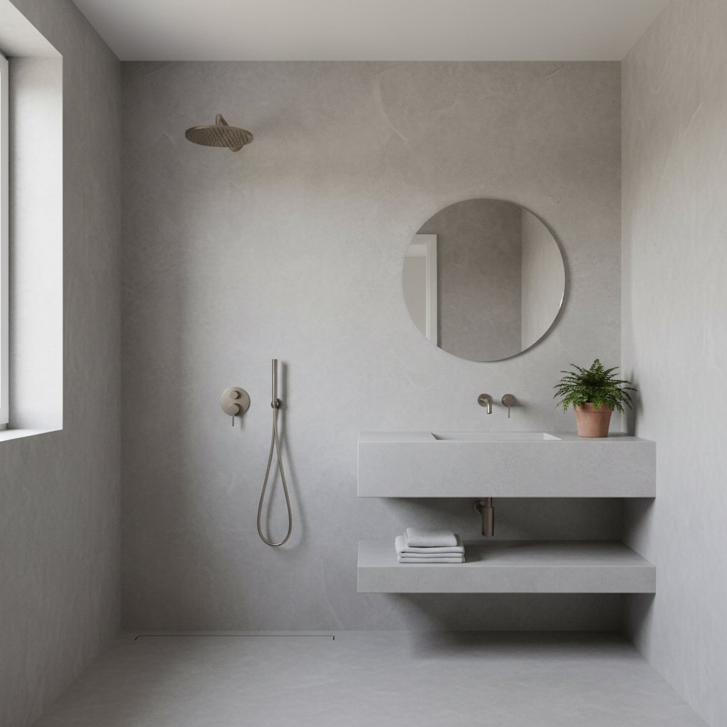 Мікроцемент у ванній кімнаті: чому це найкраща альтернатива плитці у 2026 році