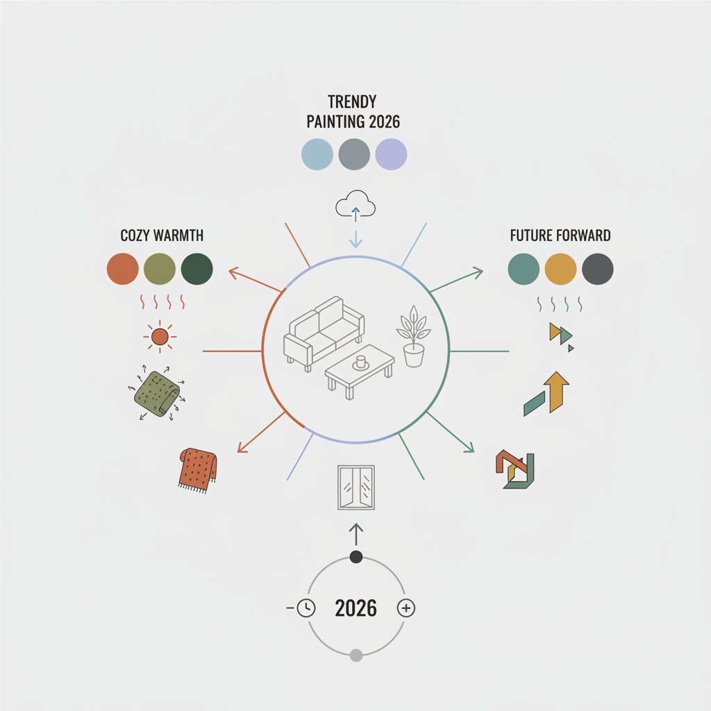 Тренди фарбування 2026: які кольори зроблять вашу вітальню затишною та актуальною
