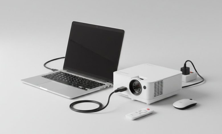 как подключить проектор к ноутбуку