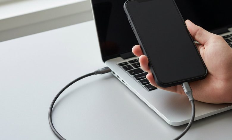 как подключить телефон к ноутбуку