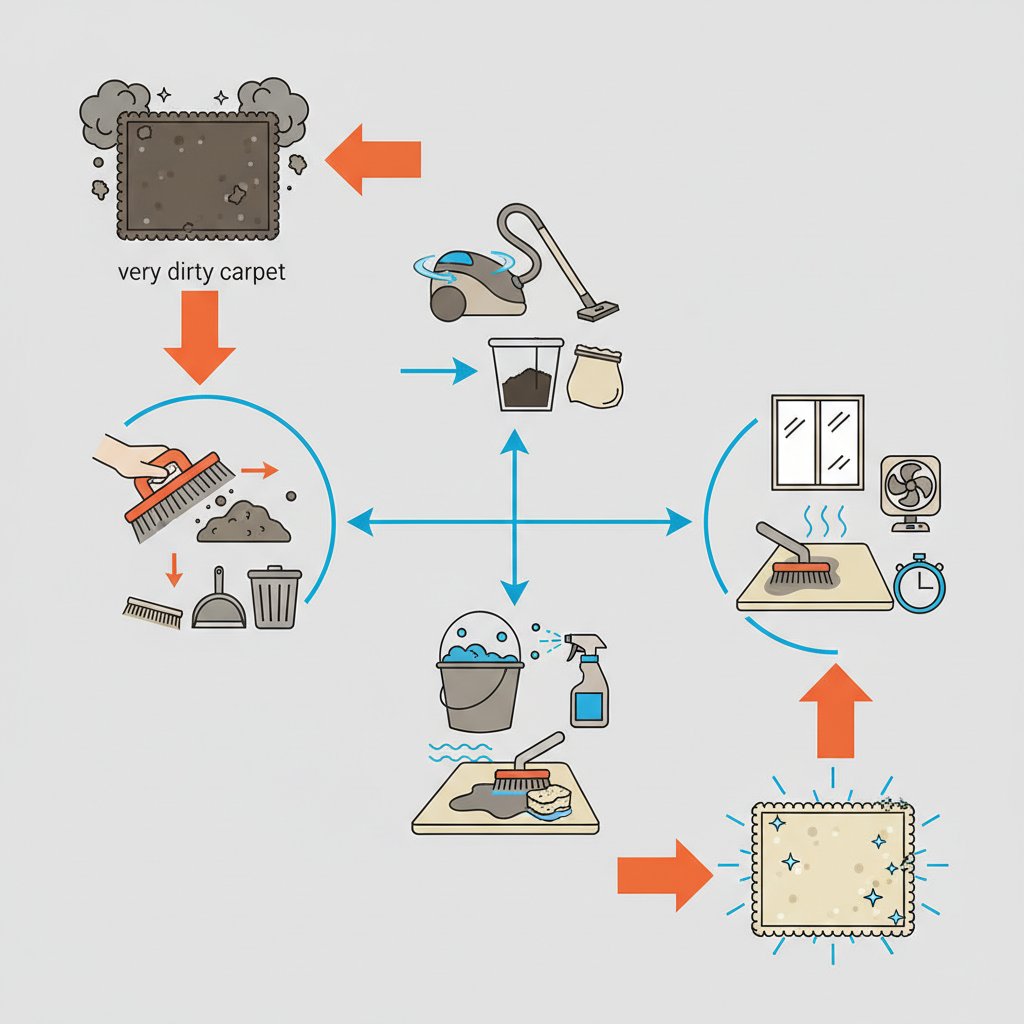 як почистити дуже брудний килим