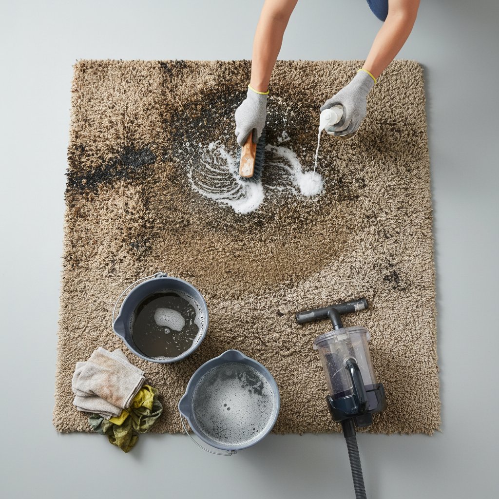 як почистити дуже брудний килим