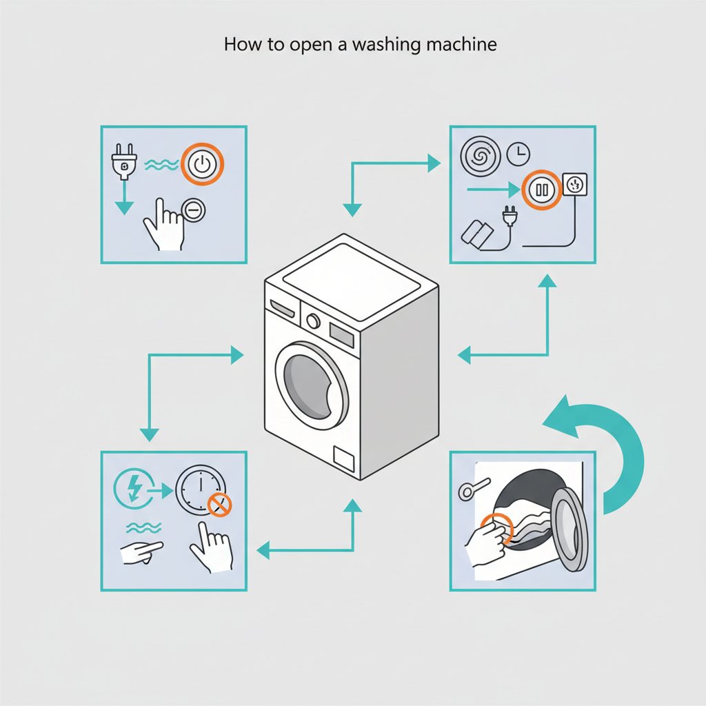 как открыть стиральную машину
