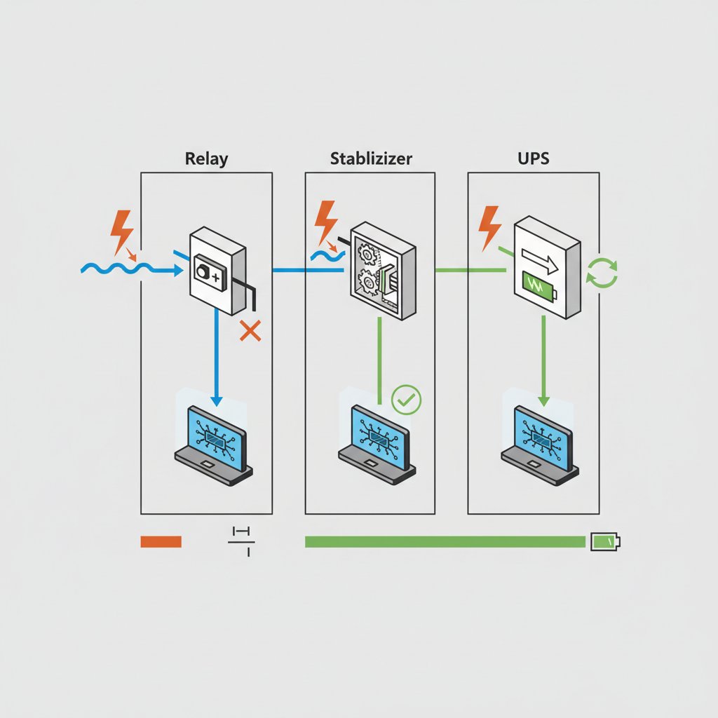 Захист техніки від стрибків напруги: порівнюємо реле, стабілізатори та ДБЖ