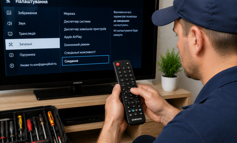 Майстер скидає налаштування пульта Samsung через меню телевізора